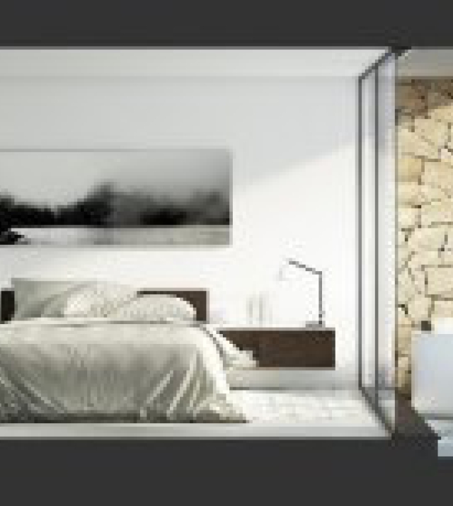 resa estates 2021 Ibiza new built villas private pool new buy invest exterior bedroom and wall.jpg